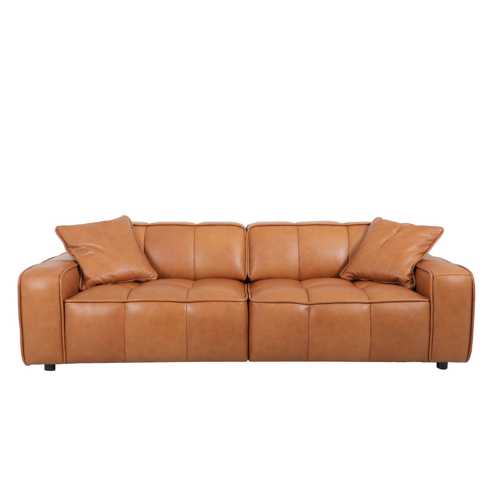 CUBE 3.5 SEATER LEATHER SOFA