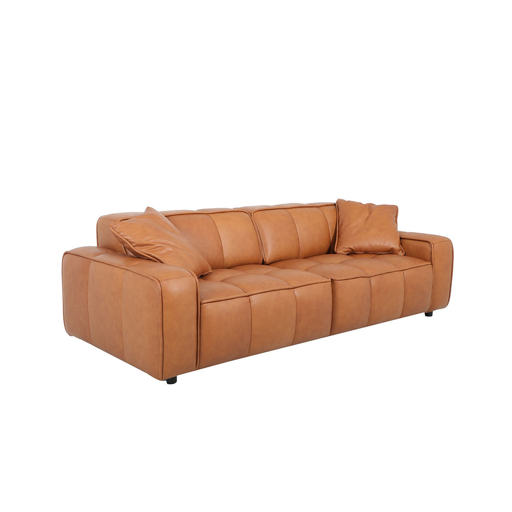 CUBE 3.5 SEATER LEATHER SOFA